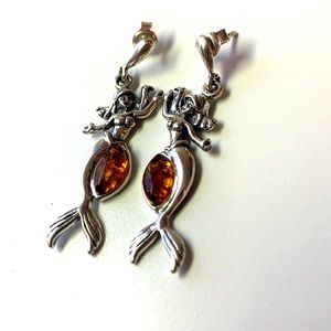 Little mermaid 🧜♀️ Baltic Amber earrings for her